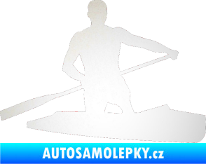 Samolepka Kanoista 002 pravá odrazková reflexní bílá