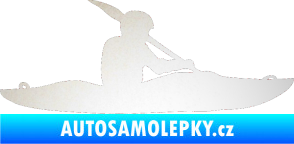 Samolepka Kanoista 003 pravá odrazková reflexní bílá