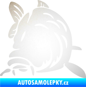 Samolepka Kapr 002 levá odrazková reflexní bílá