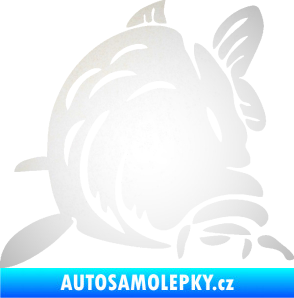 Samolepka Kapr 002 pravá odrazková reflexní bílá