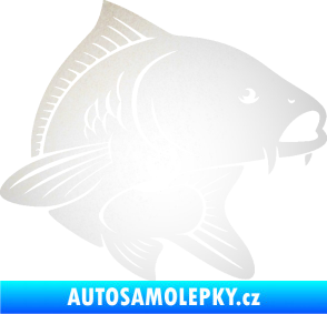 Samolepka Kapr 008 pravá odrazková reflexní bílá