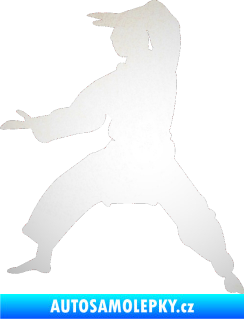 Samolepka Karate 006 levá odrazková reflexní bílá