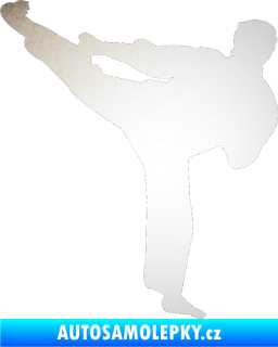 Samolepka Karate 008 levá odrazková reflexní bílá