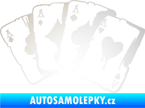 Samolepka Karty 004 odrazková reflexní bílá