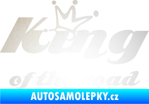 Samolepka King of the road nápis odrazková reflexní bílá