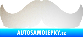 Samolepka Knír 002 movember odrazková reflexní bílá