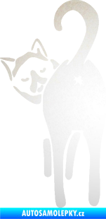 Samolepka Kočičí zadek 004 levá odrazková reflexní bílá