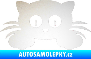 Samolepka Kočka 007 levá odrazková reflexní bílá