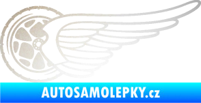 Samolepka Kolo s křídlem levá odrazková reflexní bílá