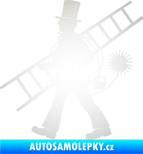 Samolepka Kominík 001 levá odrazková reflexní bílá