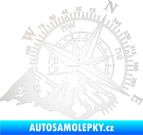 Samolepka Kompas 002 pravá hory odrazková reflexní bílá
