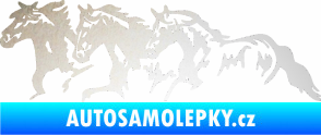 Samolepka Koníci 004 levá stádo odrazková reflexní bílá