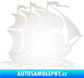 Samolepka Koráb 002 pravá odrazková reflexní bílá