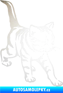 Samolepka Koťátko 004 pravá odrazková reflexní bílá
