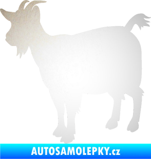 Samolepka Koza 001 levá odrazková reflexní bílá