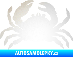 Samolepka Krab 001 levá odrazková reflexní bílá