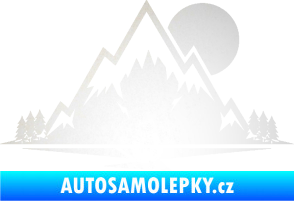 Samolepka Krajina hory 001 pravá odrazková reflexní bílá