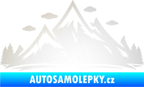 Samolepka Krajina hory 002 pravá odrazková reflexní bílá