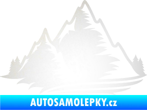 Samolepka Krajina hory 003 levá odrazková reflexní bílá