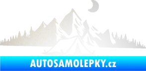 Samolepka Krajina hory 023 pravá kempování odrazková reflexní bílá