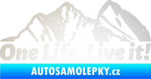 Samolepka Krajina hory 029 levá odrazková reflexní bílá