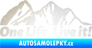Samolepka Krajina hory 029 pravá odrazková reflexní bílá