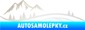 Samolepka Krajina hory 036 levá odrazková reflexní bílá