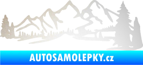 Samolepka Krajina hory 038 pravá odrazková reflexní bílá