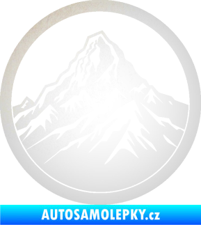 Samolepka Krajina hory 041 pravá v kruhu odrazková reflexní bílá