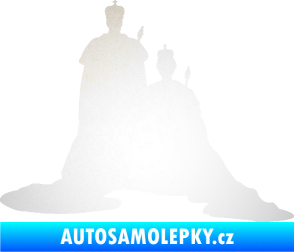 Samolepka Král a královna  odrazková reflexní bílá