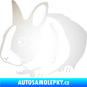 Samolepka Králík 002 levá zakrslý králíček odrazková reflexní bílá