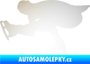 Samolepka Krasobruslení 007 levá krasobruslařka odrazková reflexní bílá