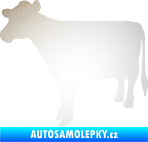 Samolepka Kráva 001 levá odrazková reflexní bílá