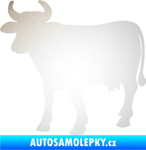Samolepka Kráva 002 levá odrazková reflexní bílá