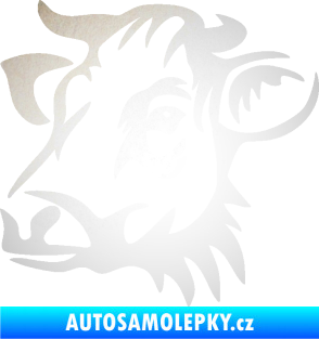 Samolepka Kráva 004 levá odrazková reflexní bílá