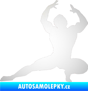 Samolepka Kulturista 009 levá odrazková reflexní bílá