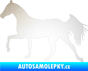 Samolepka Kůň 001 levá odrazková reflexní bílá