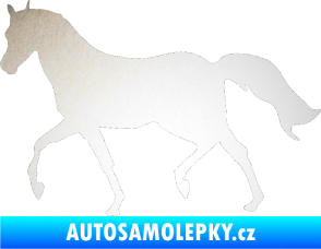 Samolepka Kůň 003 levá odrazková reflexní bílá