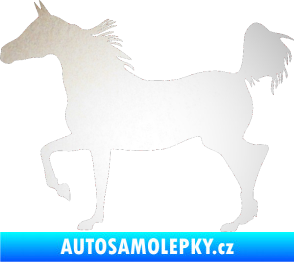 Samolepka Kůň 009 levá odrazková reflexní bílá
