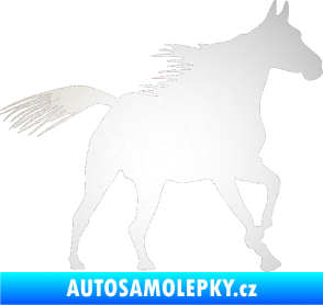 Samolepka Kůň 010 pravá odrazková reflexní bílá