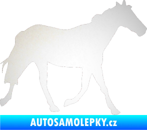 Samolepka Kůň 012 pravá odrazková reflexní bílá