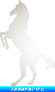 Samolepka Kůň 013 levá na zadních odrazková reflexní bílá
