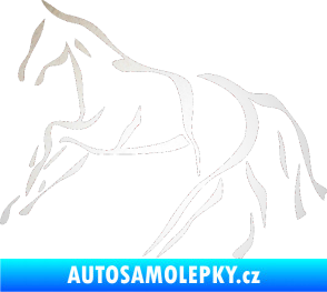Samolepka Kůň 024 levá odrazková reflexní bílá