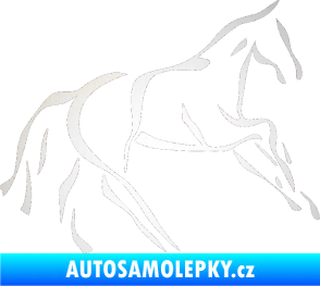 Samolepka Kůň 024 pravá odrazková reflexní bílá