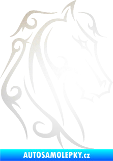 Samolepka Kůň 036 pravá odrazková reflexní bílá