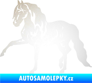 Samolepka Kůň 039 levá odrazková reflexní bílá