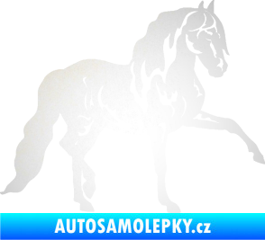 Samolepka Kůň 039 pravá odrazková reflexní bílá