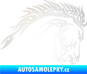 Samolepka Kůň 042 pravá odrazková reflexní bílá