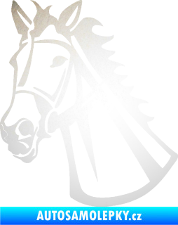 Samolepka Kůň 044 levá odrazková reflexní bílá
