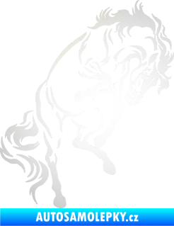 Samolepka Kůň 047 pravá odrazková reflexní bílá